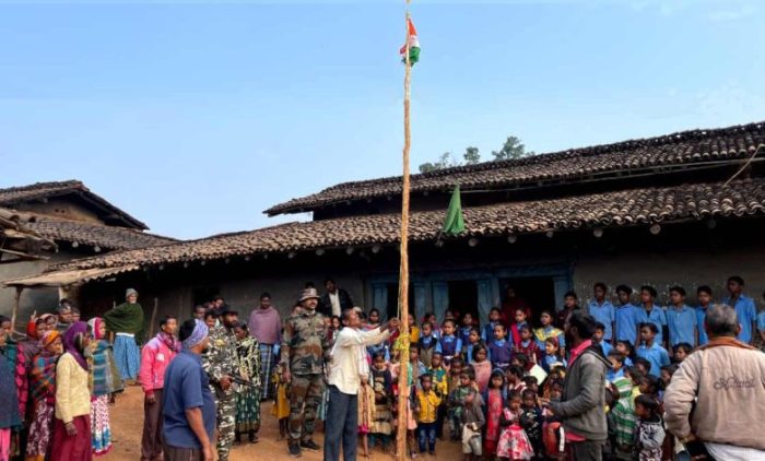 Salute to the spirit: Where the Naxalites hoisted the black flag, the national flag was hoisted there, the villagers sang the national anthem…