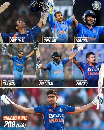 Double Century in ODI : अब तक लगे सिर्फ 10 दोहरे शतक, 7 तो भारतीयों ने कूट डाले, जानिए कौन