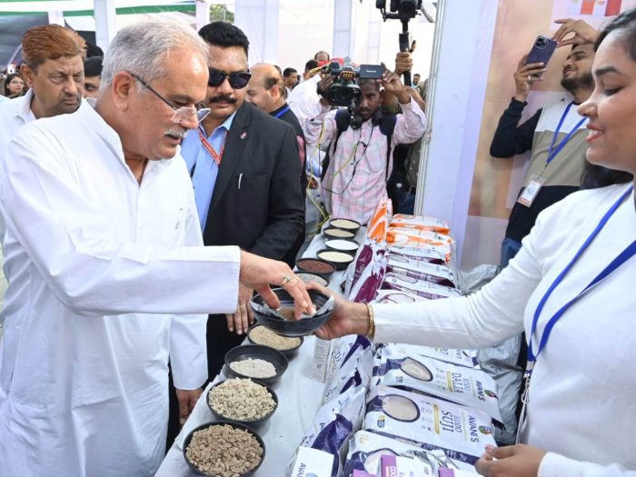 Millet Carnival: Millet stalls set up by startups of 7 states including Chhattisgarh, Chief Minister enjoyed Millet Pakoras, Bhajiya