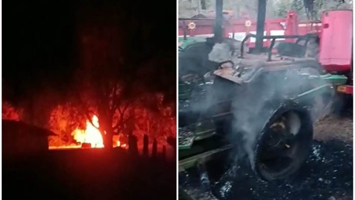 Kanker: Naxalites rampage in Kanker, Chhattisgarh, set fire to 10 vehicles engaged in road construction
