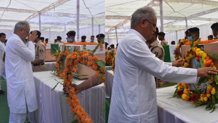 Dantewada District: Last salute given to the martyred soldiers in Naxalite attack, Chief Minister Baghel paid tribute