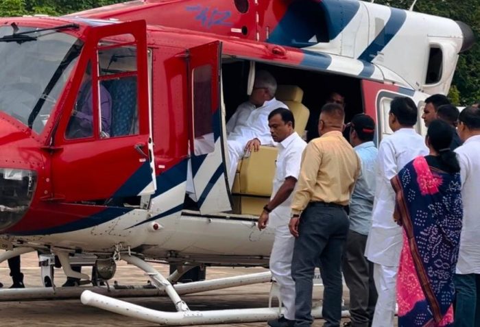 CM Bhupesh: Chief Minister Bhupesh Baghel left for Dantewada from Raipur's police ground helipad