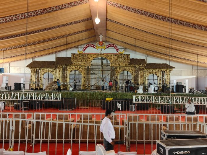 National Ramayana Festival: Preparations for National Ramayana Festival completed, stage decorated on the theme of Aranya Kand