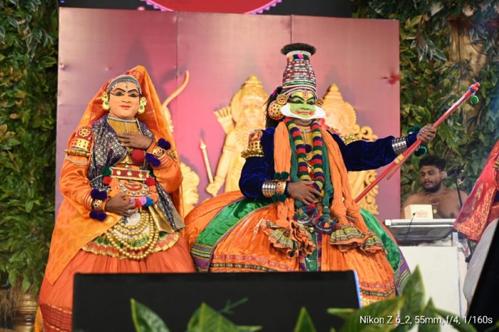 National Ramayana Festival: On the third day of the National Ramayana Festival today, the artist team from Kerala performed in traditional folk costumes