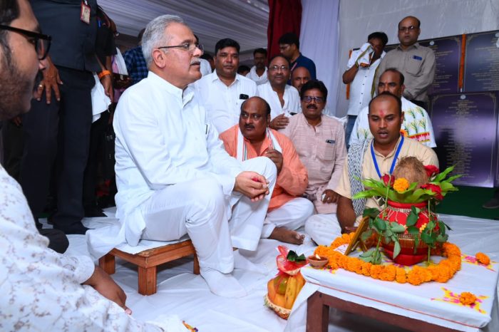 CM In G.P.M: Chief Minister Bhupesh Baghel gifted development works worth about Rs 45 crore to the residents of Gorela-Pendra-Marwahi district