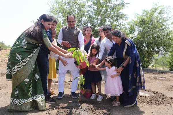 Tree Plantation: Chief Minister Shivraj Chouhan planted Kachnar, Banyan and Mango plants