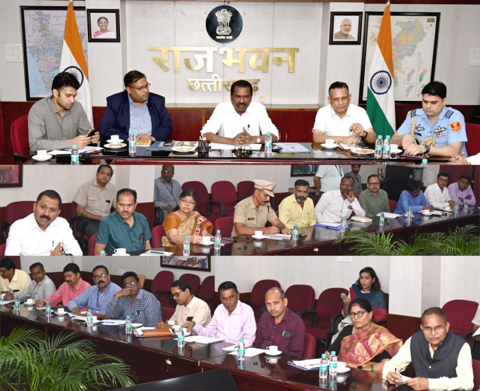 Preparation Meeting: Meeting held for the preparation of reception organized at Raj Bhavan on Independence Day