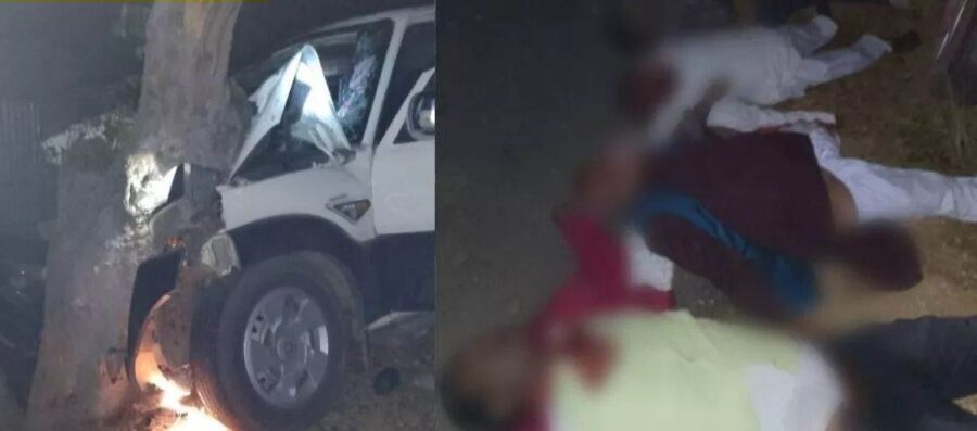 Fatal Road Accident: Tragic…! Car collides with tree… 6 wedding guests die painfully on spot