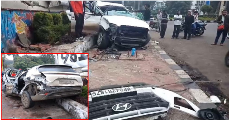 Tragic Accident: Car mounted on footpath in front of Red Cross Hospital…3 killed…painful VIDEO revealed