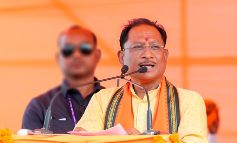 CM Vishnu: Vishnu Dev Sai addressed meetings in three Lok Sabha today...Chief Minister roared in Kapu of Raigarh, Paharia of Janjgir-Champa and Belgahna of Bilaspur.