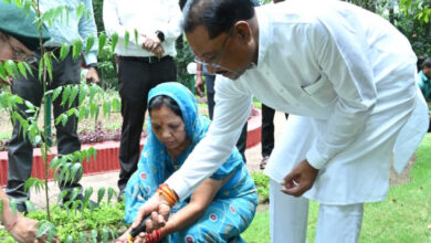 World Environment Day: Chief Minister along with his family planted neem, Rudraksh and Sapodilla saplings in his residence