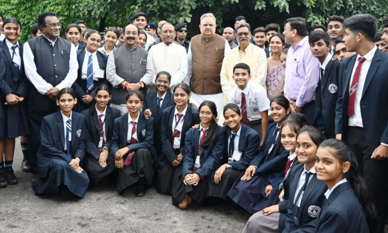 Courtesy Meet: Students of Royal Kids Convent School met Chief Minister Vishnu Dev Sai in the Assembly