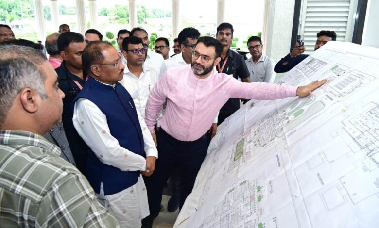 New CM House: Chief Minister Vishnu Dev Sai inspected the newly constructed Chief Minister's residence in Nava Raipur