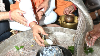 CM Vishnu: Chief Minister Vishnudev Sai along with Deputy Chief Minister Vijay Sharma visited Bhoramdev Baba Lord Shiva and performed special worship and Rudrabhishek with chanting of mantras.