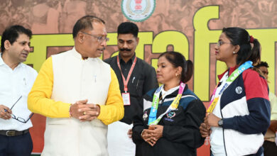 CM Jandarshan: Bronze medal winning players in mini golf made a courtesy visit to Chief Minister Vishnu Dev Sai