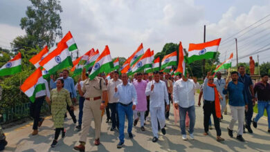 Korba News: Industry Minister Dewangan flagged off the Tiranga Yatra in Korba, common citizens were sworn in to hoist the tricolor in every house