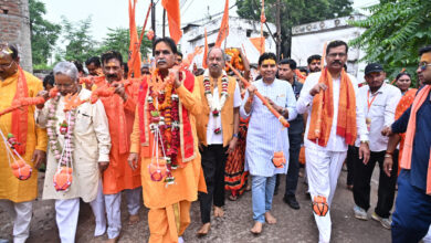 Vishaal Kanwar Yatra: Revenue Minister Tank Ram Verma participated in the huge Kanwar Yatra program