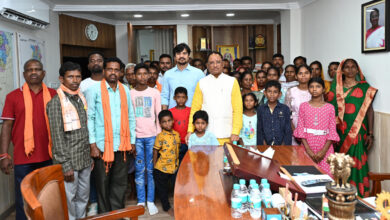 Courtesy Meet: Villagers of Kunkuri Assembly made a courtesy visit to Chief Minister Vishnu Dev Sai