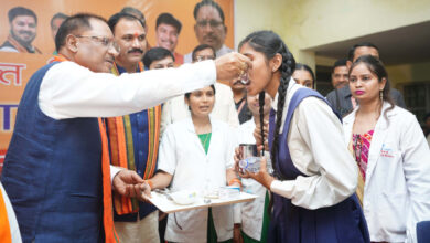 National Deworming Day: Chief Minister inaugurated the day by feeding anti-worm medicine to girl students at Dani School