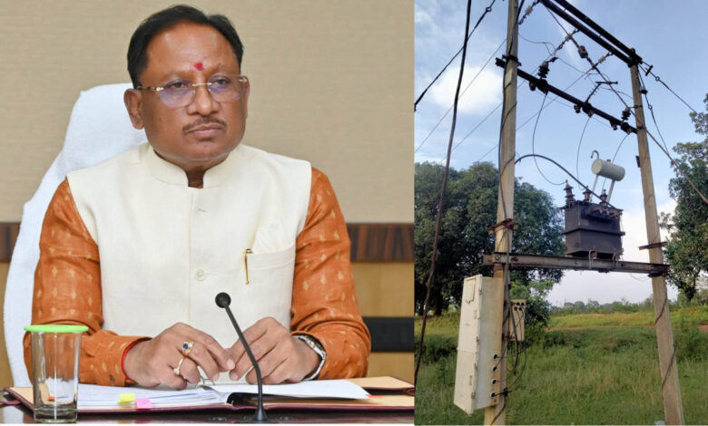 Kunkuri Development Block: A new transformer was installed in village Harradand, villagers thanked the Chief Minister