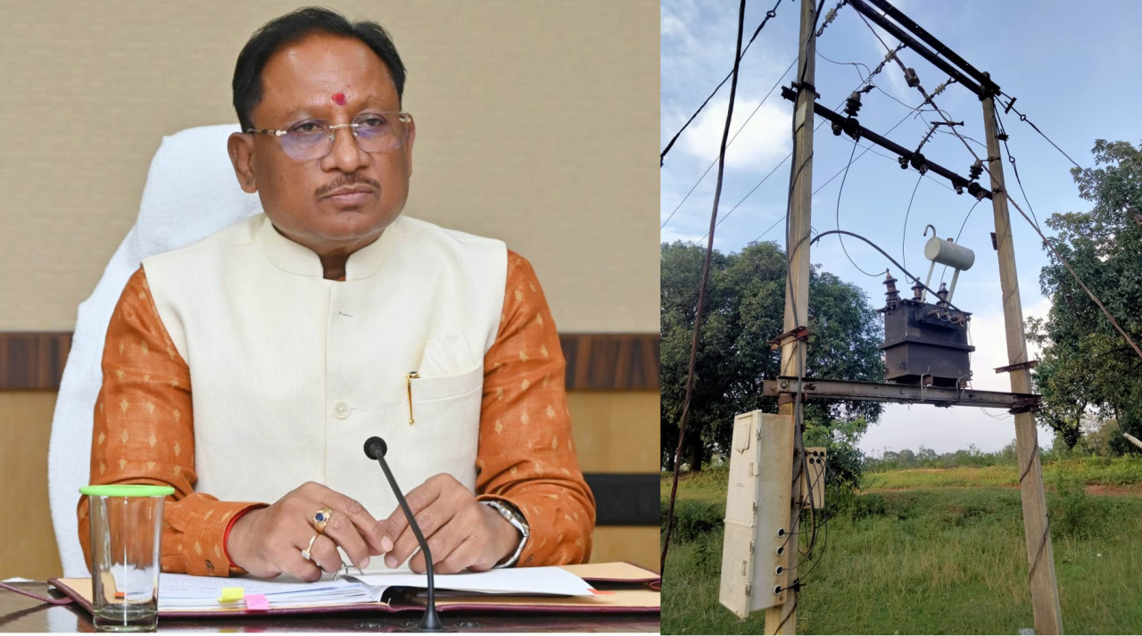 Kunkuri Development Block: A new transformer was installed in village Harradand, villagers thanked the Chief Minister