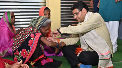 Revenue Minister Tank Ram Verma: Service to man is service to God, visited Indian Leprosy Prevention Association Sonthi Katre Nagar