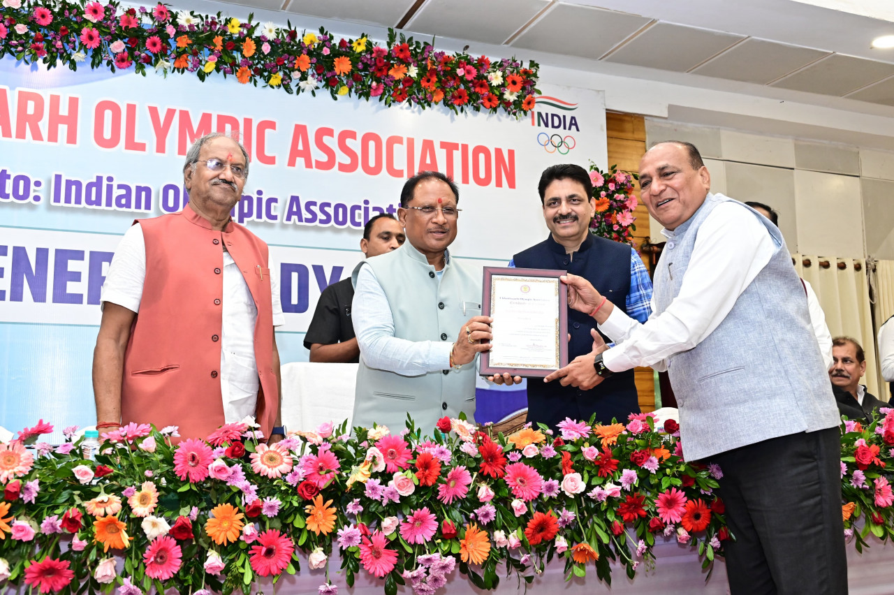 Chhattisgarh Olympic Association: Chief Minister Vishnu Dev Sai became the unopposed president of Chhattisgarh Olympic Association, said - Our goal is that the players of the state should play in the Olympics and win medals