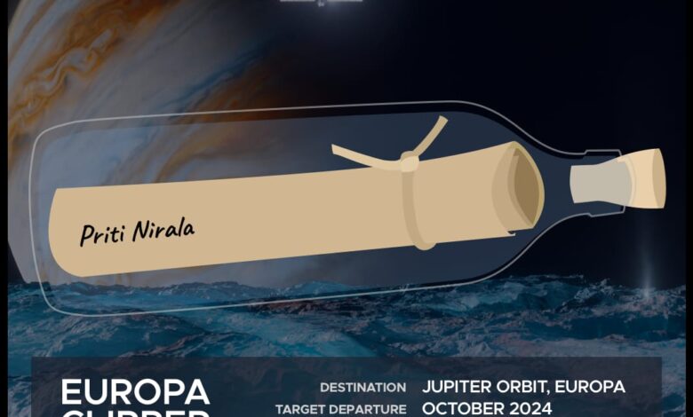 EUROPA CLIPPER: Names of 30 children of Jashpur will reach Jupiter's satellite Europa... Europa Clipper will reach Jupiter's satellite Europa in 2030