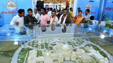 Rajyotsava 2024: The model of the new Vidhan Sabha building and Power House flyover has been displayed at the stall of the Public Works Department in Rajyotsava