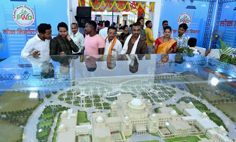 Rajyotsava 2024: The model of the new Vidhan Sabha building and Power House flyover has been displayed at the stall of the Public Works Department in Rajyotsava