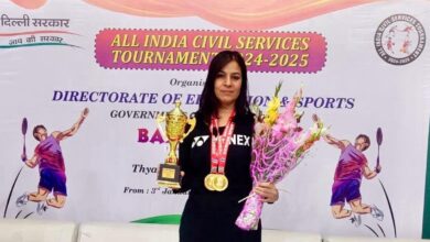 All India Civil Services Badminton Championship: Manishi Singh of Raipur won two gold medals in the All India Civil Services Badminton Championship