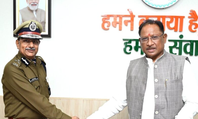 Courtesy Meet: Newly appointed Director General of Police Arun Dev Gautam paid courtesy visit to Chief Minister Vishnudev Sai.