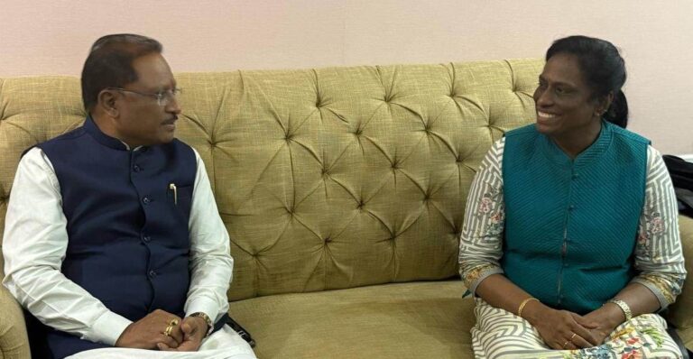Courtesy Meet: Indian Olympic Association President P.T. Usha met Chief Minister Vishnu Dev Sai, development of sports in Chhattisgarh will get a new dimension: IOA expert team will come to Chhattisgarh and guide the players