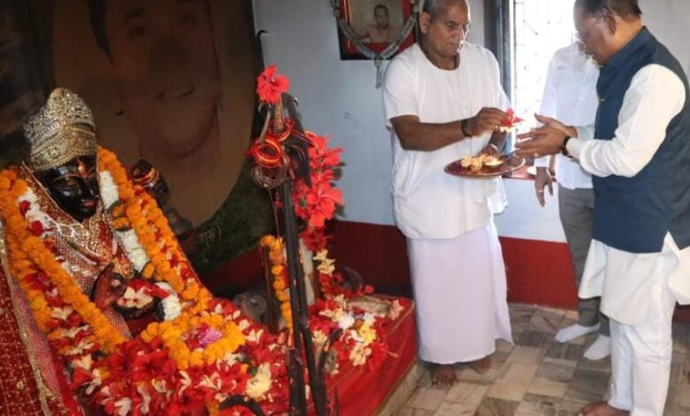 CM Vishnu: Chief Minister Vishnudev Sai performed worship at Sogda Ashram