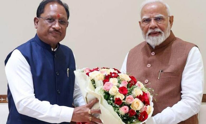 Discussion on Development: Chief Minister Vishnudev Sai handed over the roadmap for the development of Bastar to the Prime Minister, Chief Minister Sai shared the outline of Prime Minister Narendra Modi's proposed visit to Chhattisgarh on March 30