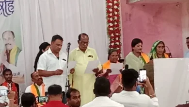 Oath Celebration: Newly elected BJP president of Mana Camp and 15 councilors took oath… Public representatives also said that they will discharge their duties honestly