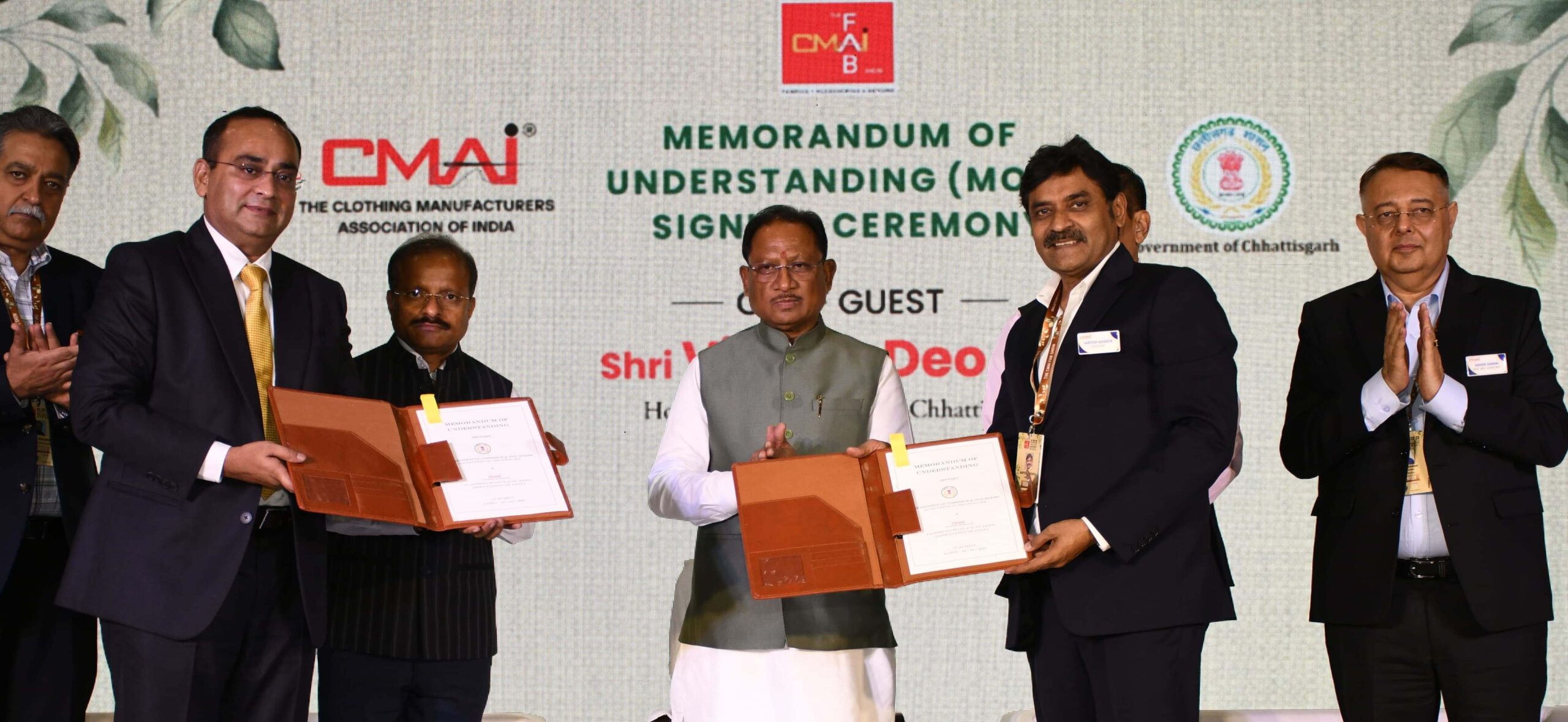 CMAI Fab Show 2025: MoU signed with CMAI, Chhattisgarh will become the new textile hub of the country, Chief Minister Vishnudev Sai attended the CMAI Fab Show 2025 organized in Mumbai
