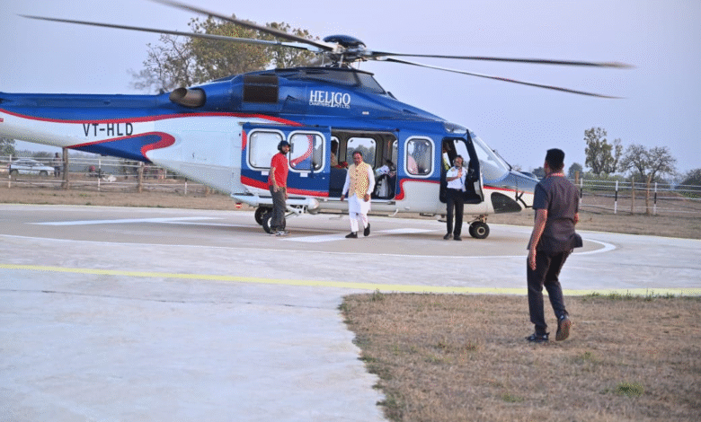 Sushasan Tihar 2025: Chief Minister Vishnudev Sai's surprise visit, Chief Minister's helicopter landed in Bandora village of Sakti district