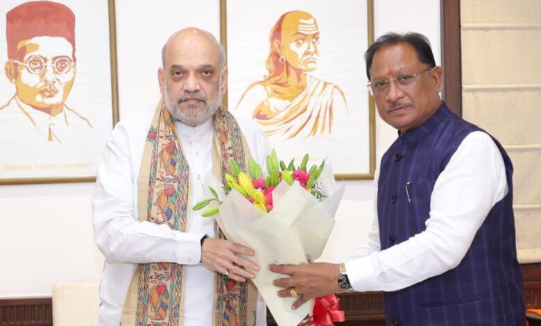 Courtesy Visit: Chhattisgarh Chief Minister Vishnudev Sai met the Union Home Minister, gave information about the achievements of Naxal operation and the development of Bastar