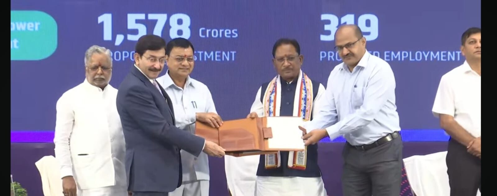 Jindal Steel Chhattisgarh Limited : MoU signed between State Government for 7.5 MTPA Integrated Steel Plant*2400 MW 3x800 Jindal Thermal Power Plant & 500 MW Jindal Solar Power Plant