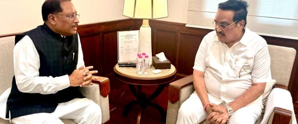 Courtesy Meet : मुख्यमंत्री विष्णुदेव साय ने केंद्रीय जलशक्ति मंत्री सी आर पाटिल से की मुलाकात, बोधघाट परियोजना पर हुई चर्चा