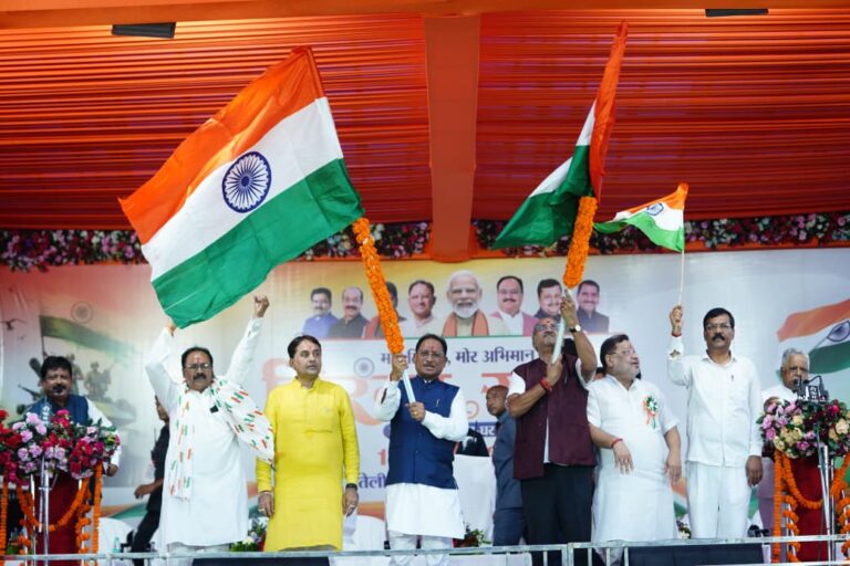 Har Ghar Tiranga: Chief Minister Vishnu Dev Sai's call - Chhattisgarh should resonate with the tricolor in every house, Raipur resonated with the grand Tiranga Yatra - a message of unity, security and development
