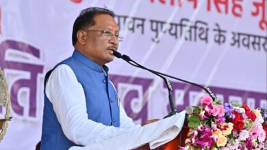 CM Vishnu: Late Kumar Dilip Singh Judev was the true flag bearer of Sanatan Dharma, announced development works worth more than 100 crores in Dharamjaigarh, announced to bring a law in the assembly to effectively stop religious conversion