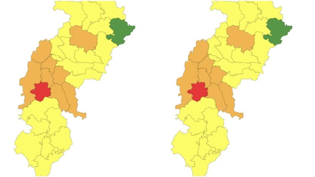 Weather in the State : बालोद ज़िला में रेड अलर्ट…! 15 मिमी/घंटा से ज़्यादा भारी बारिश की संभावना…यहां देखें विभागीय अलर्ट