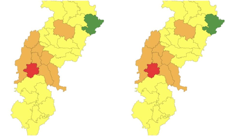 State Weather: Balod district on red alert! Heavy rain exceeding 15 mm/hr is expected... See departmental alert here.