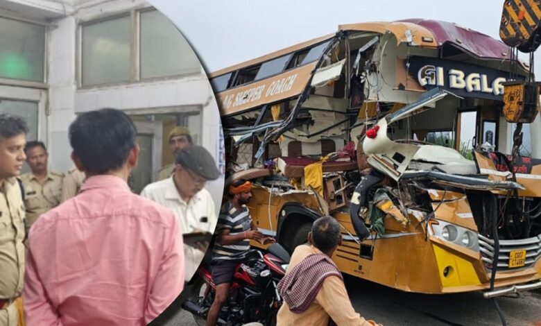 Horrific Road Accident: Devastation in religious journey...! Bus of devotees from Chhattisgarh who had set out for Kashi Darshan collided with a trailer...! 4 died tragically, 9 critical