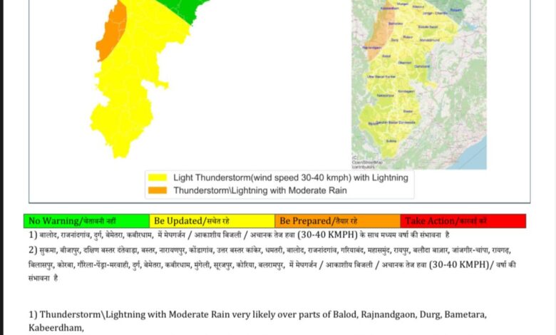 Weather Havoc: Breaking...! Weather havoc continues in Chhattisgarh... Yellow and orange alerts issued in several districts... Meanwhile, the Shivnath River has raged for the fourth time.