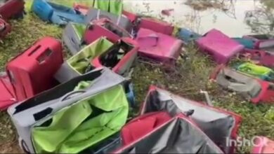 Swami Vivekananda Airport: Raipur Breaking News! Over two dozen trolley bags found abandoned on Airport Road... Police and dog squad present at the scene... Watch the video here.