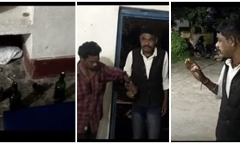 Drug Addict Doctor: Big news from Jashpur district! Drunk doctor creates ruckus at health center...accused of giving alcohol to minor children...watch viral video
