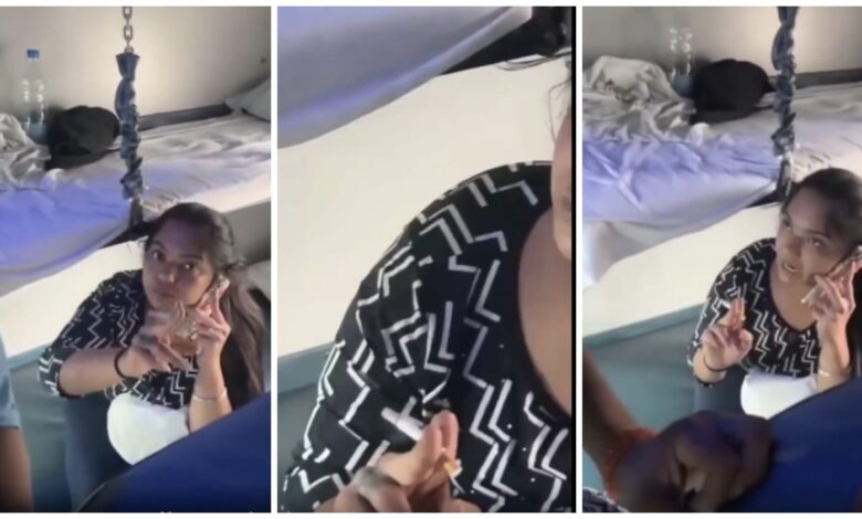 Smoking in AC Coach: Video of a woman smoking cigarette in AC coach of train goes viral...! Argued with passengers...Railway strict... You can also watch the video here